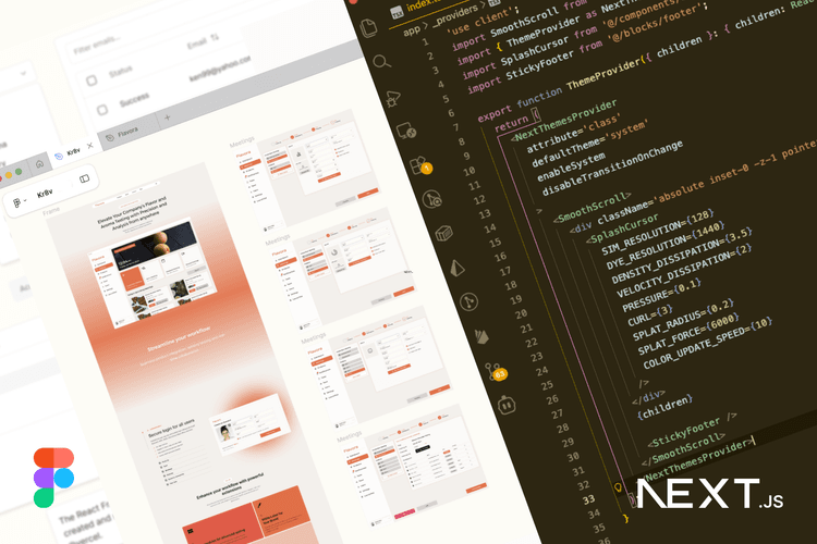 Next.js website dashboard and analytics view