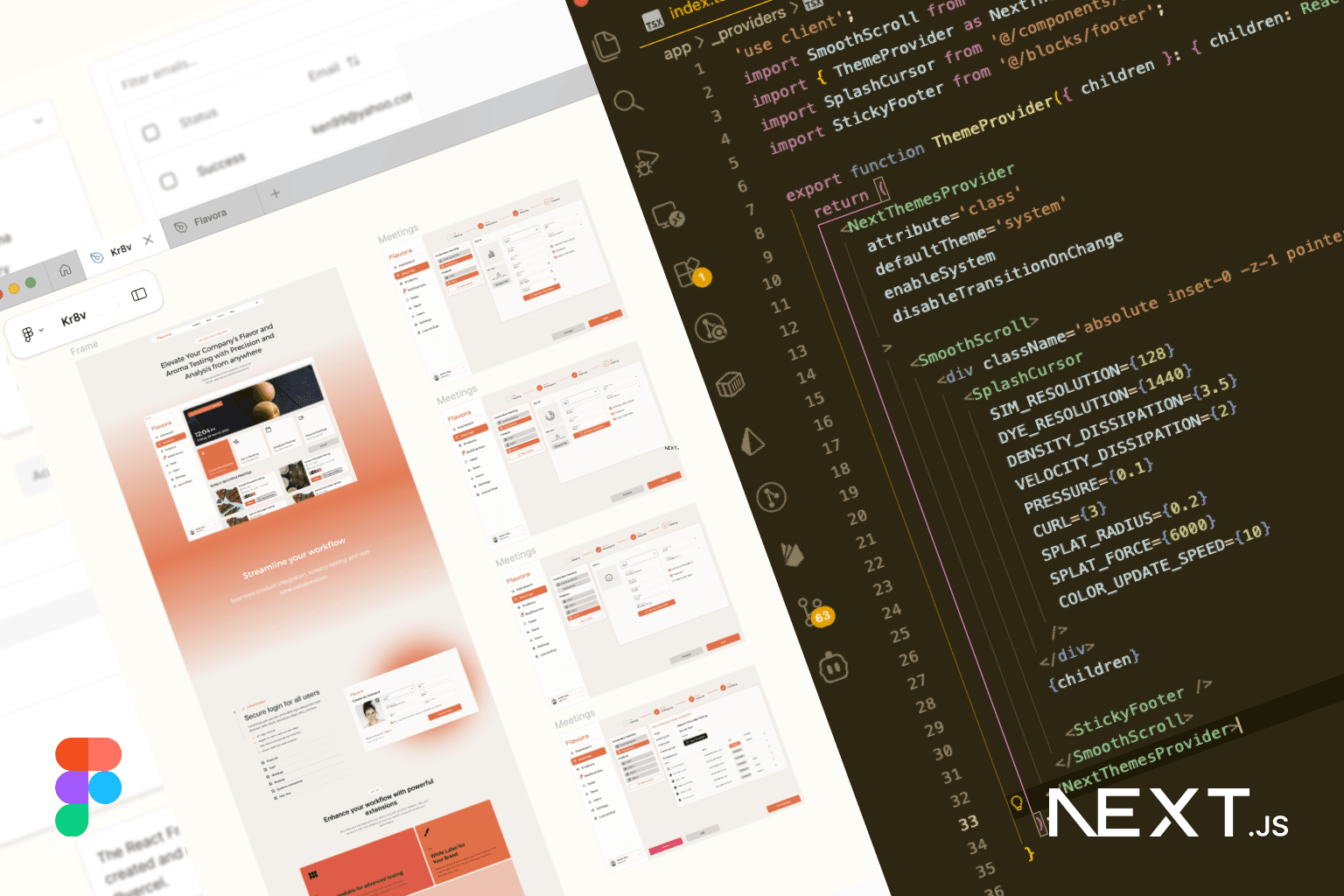 Interactive landing page with motion and animation