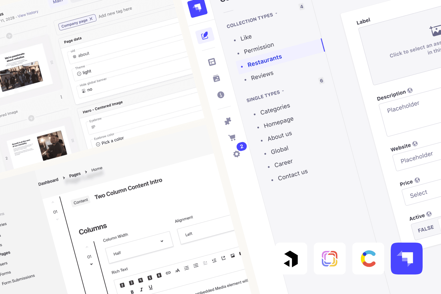 Landing page content management system